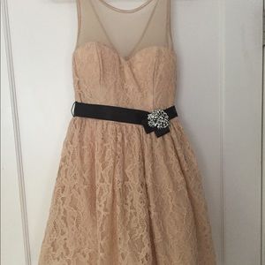 beige dress
